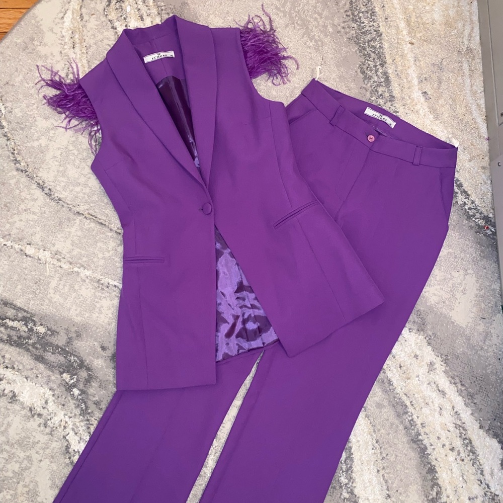 Women’s purple blazzer and trouser dress suit size small